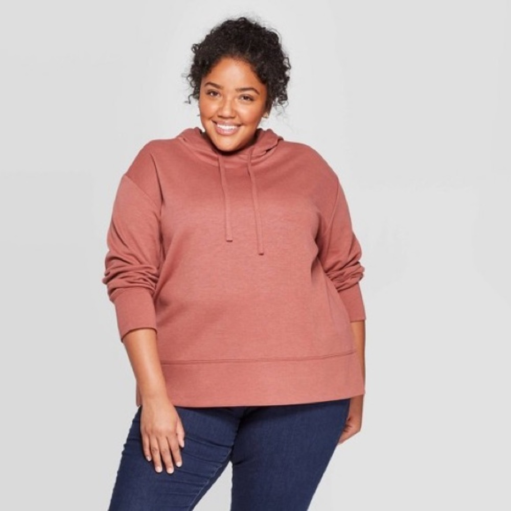 🎀 Ava & Viv Mauve Pullover Hoodie Sweatshirt